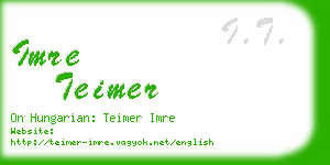 imre teimer business card